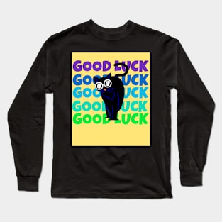 Good Luck Cool Cat Long Sleeve T-Shirt